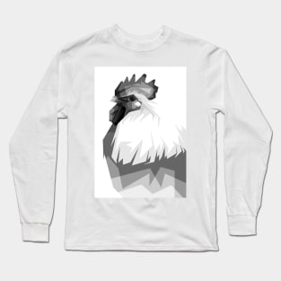 chicken awesome color grayscale Long Sleeve T-Shirt